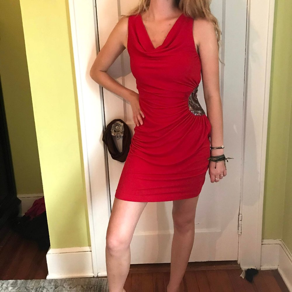 Calvin Klein sexy red dress